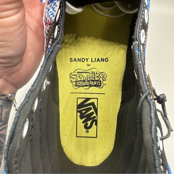Vans X Sandy Liang Spongebob High Patchwork Sneakers Unisex Men 6/Women 7.5 - Picture 10 of 11